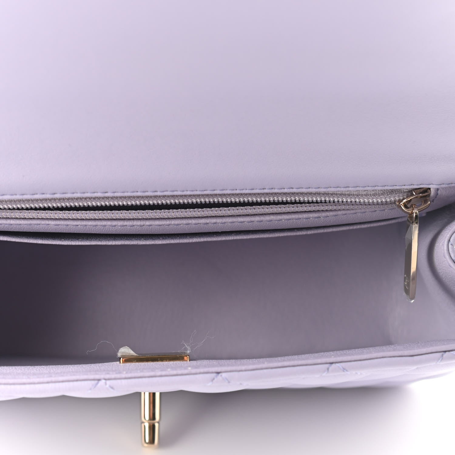 Chanel Lambskin Quilted Mini Top Handle Rectangular Flap Light Purple 4 of 8