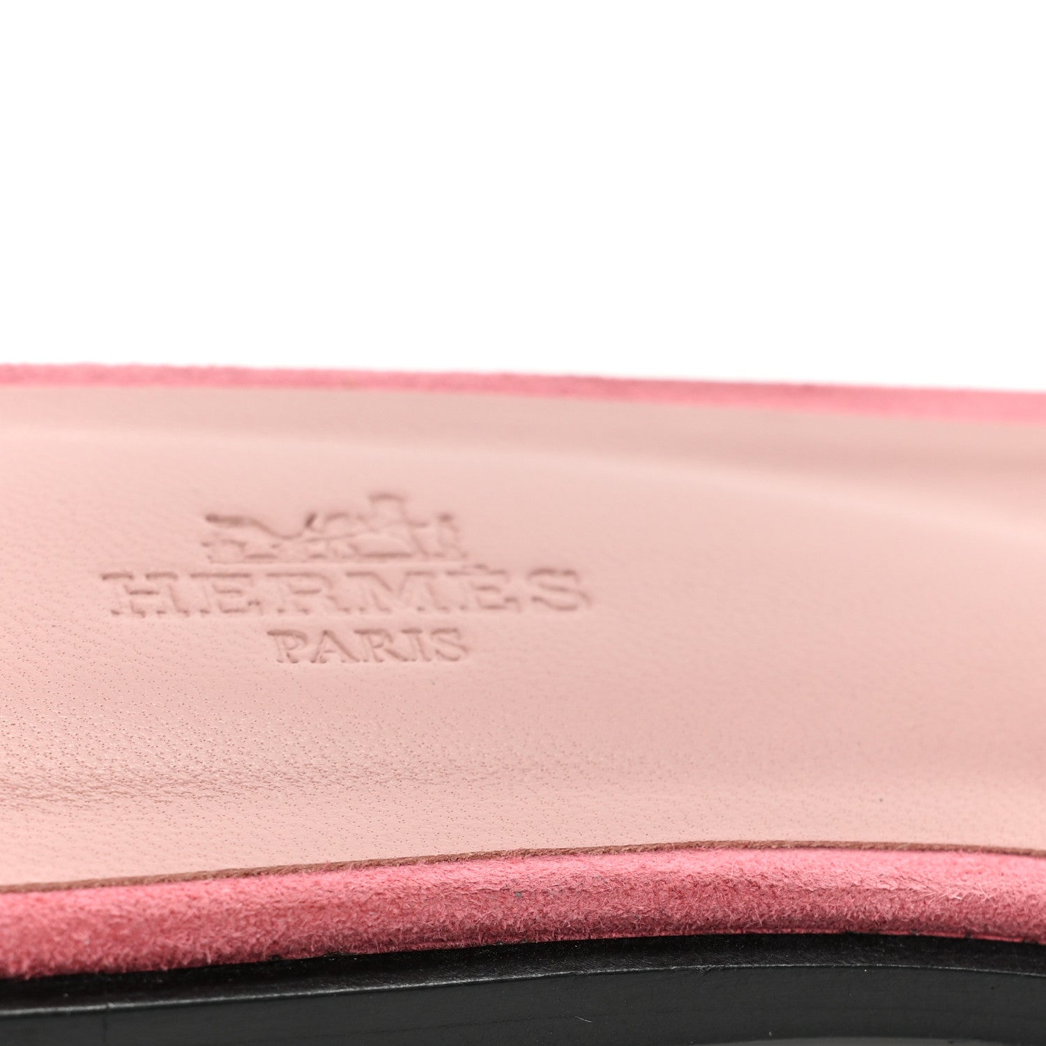 Hermes Suede Goatskin Crystal Powder Oran Sandals 38.5 Bois De Rose 10 of 10