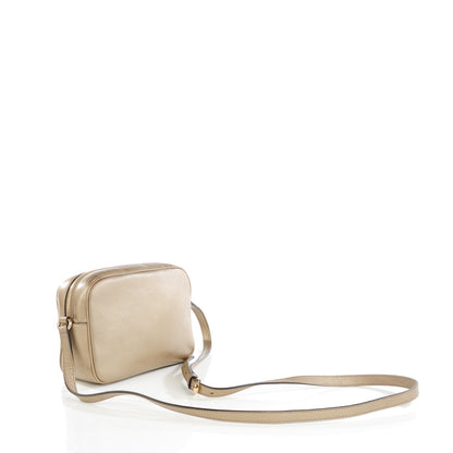 Gucci Metallic Pebbled Calfskin Small Soho Disco Bag Golden Beige 3 of 7