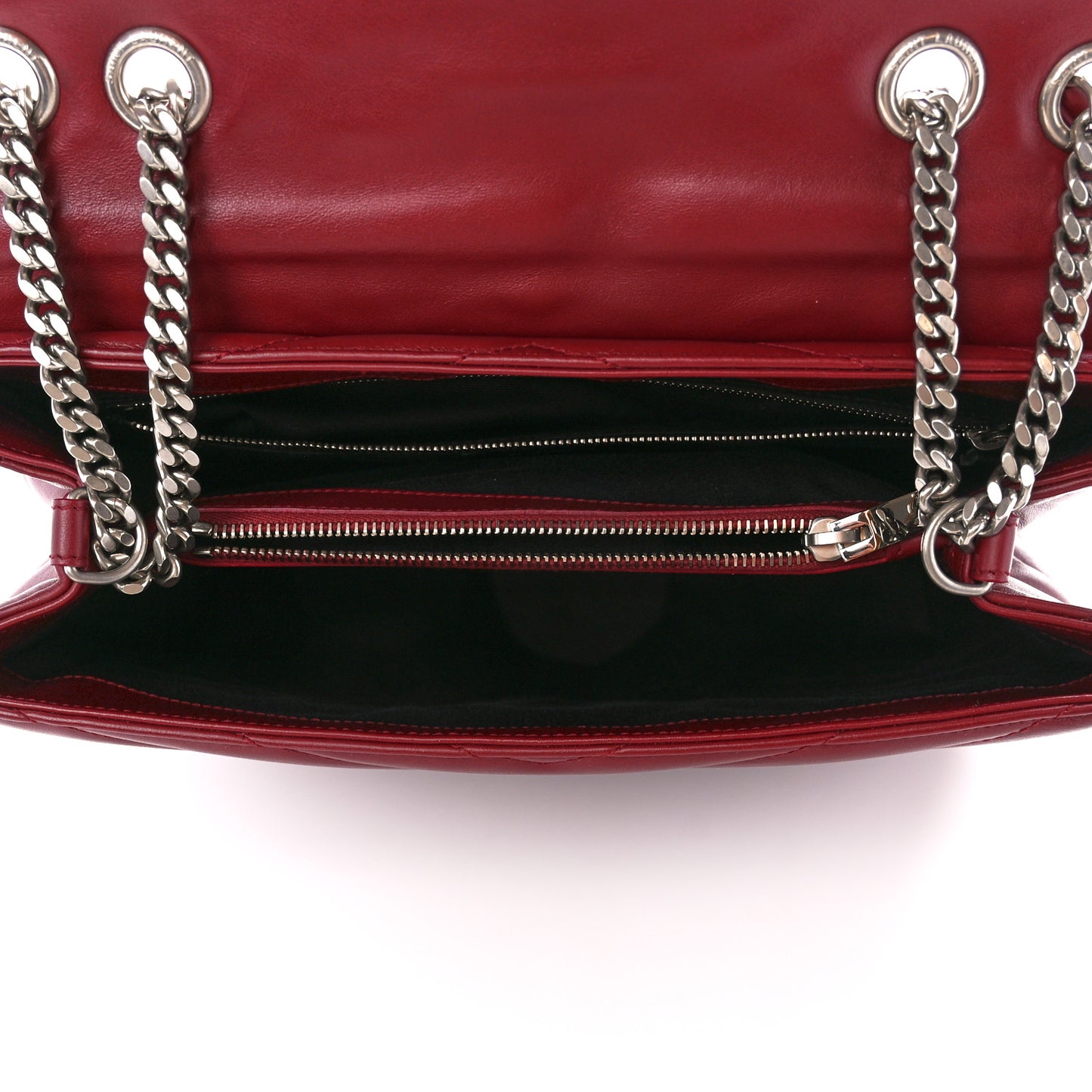 Calfskin Y Quilted Monogram Medium Loulou Chain Satchel Palissandre