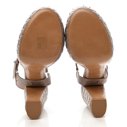 Valentino Garavani Calfskin Rockstud Spike Ankle Strap Sandals 39 Poudre 5 of 8