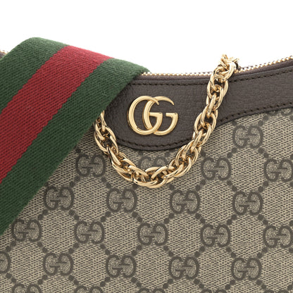 Gucci GG Supreme Monogram Textured Dollar Calfskin Web Small Ophidia GG Handbag Beige Ebony New Acero 8 of 10