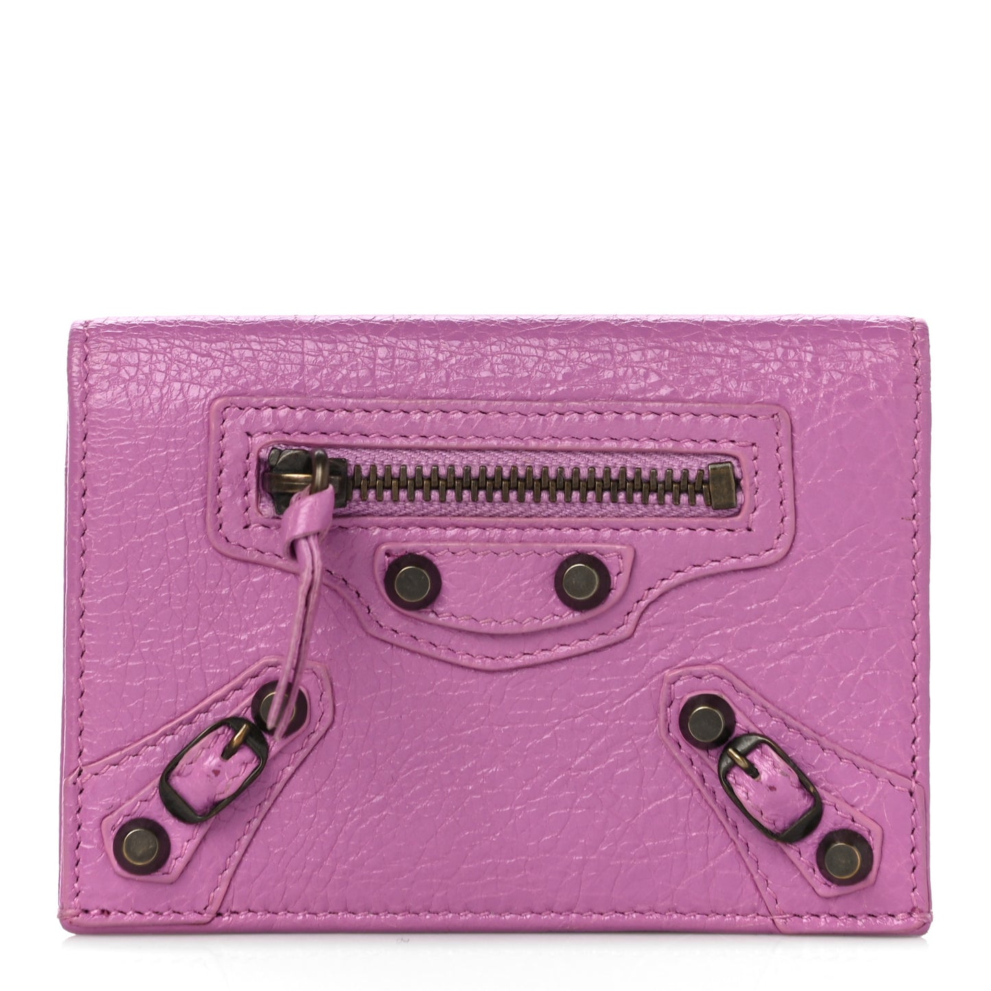 Agneau Classic Hardware Card Case Rose Berlingot