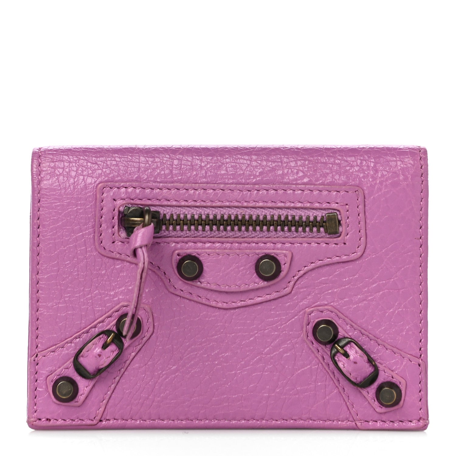 Balenciaga Agneau Classic Hardware Card Case Rose Berlingot 1 of 9