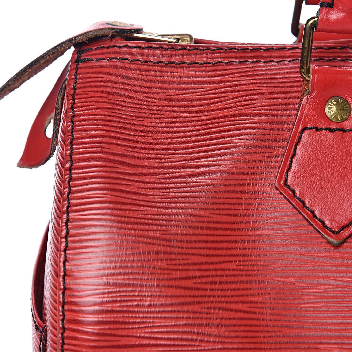Louis Vuitton Epi Speedy 25 Castillan Red 16 of 23