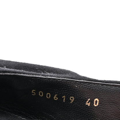 Balenciaga Jersey Crepe Political Campaign Logo Knife Pointed Slingback Flats 40 Black White Rouge 9 of 9