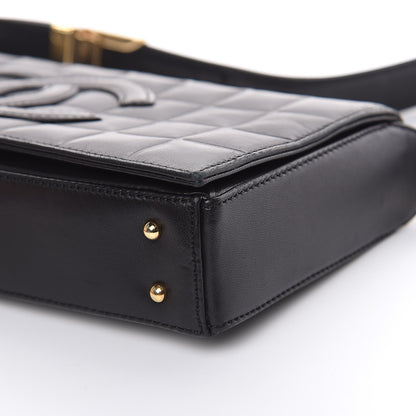 Chanel Lambskin Quilted CC Chocolate Bar Flap Black 9 of 13