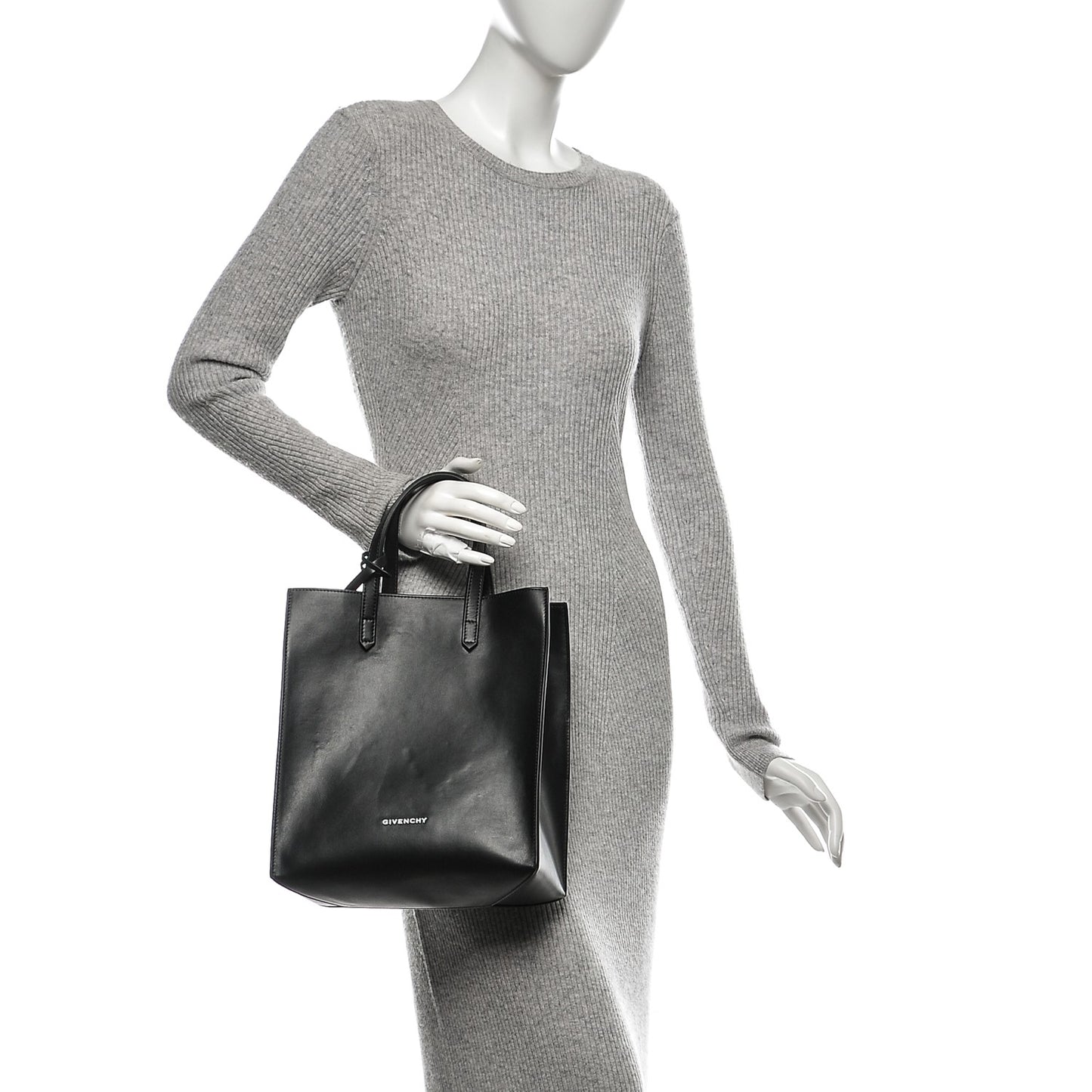 Calfskin Stargate Shopper Tote Black