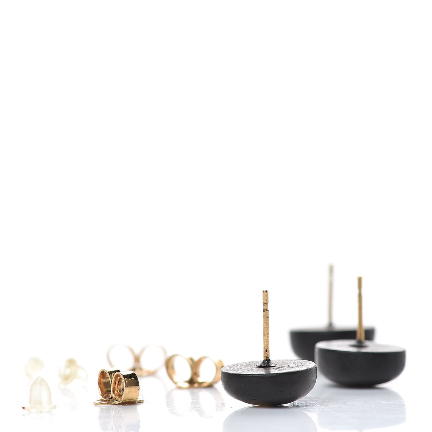 Tiger Wood Brass Silvania Stud Earrings