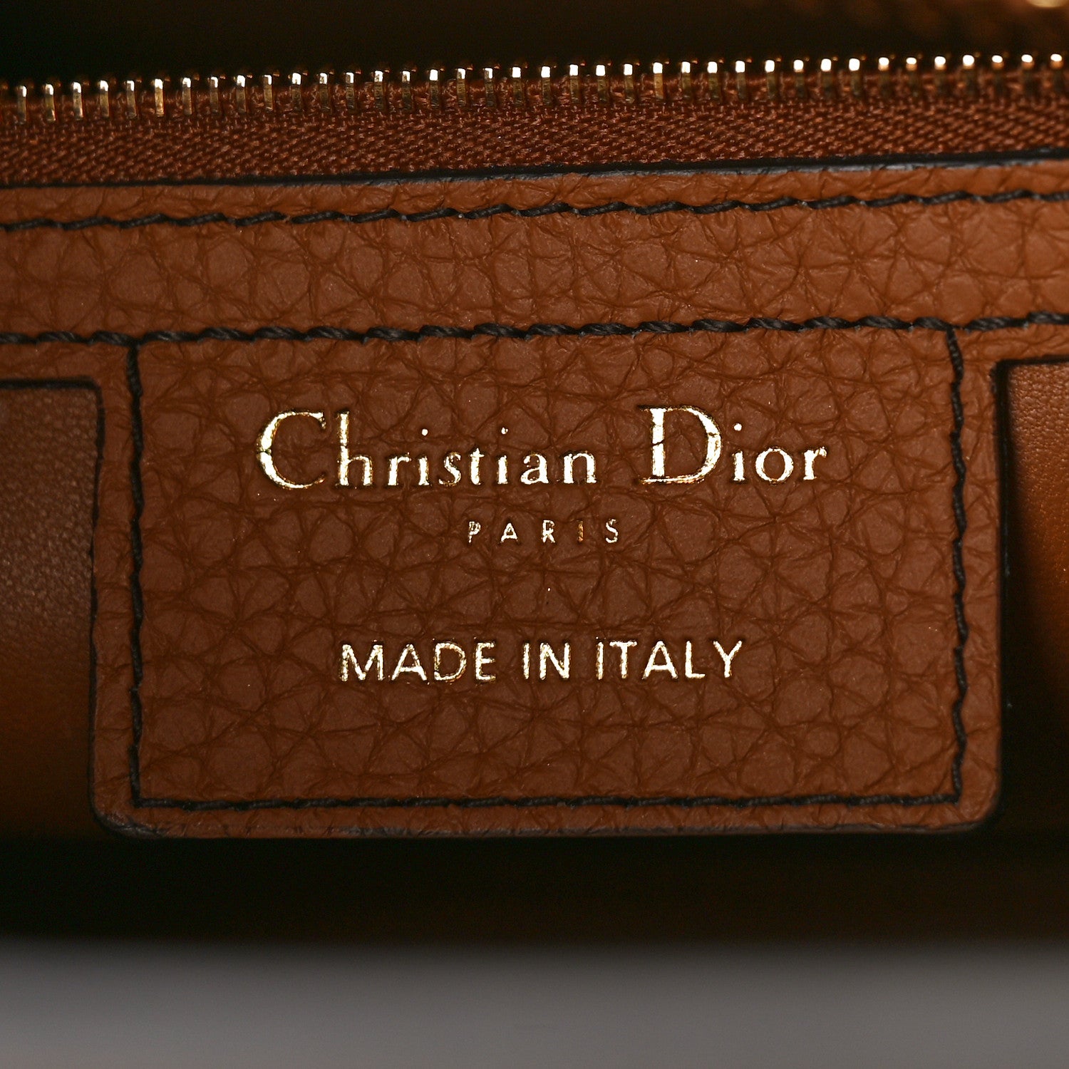 Christian Dior Bullcalf Medium Lady D-Sire Tote Dark Brandy 6 of 8