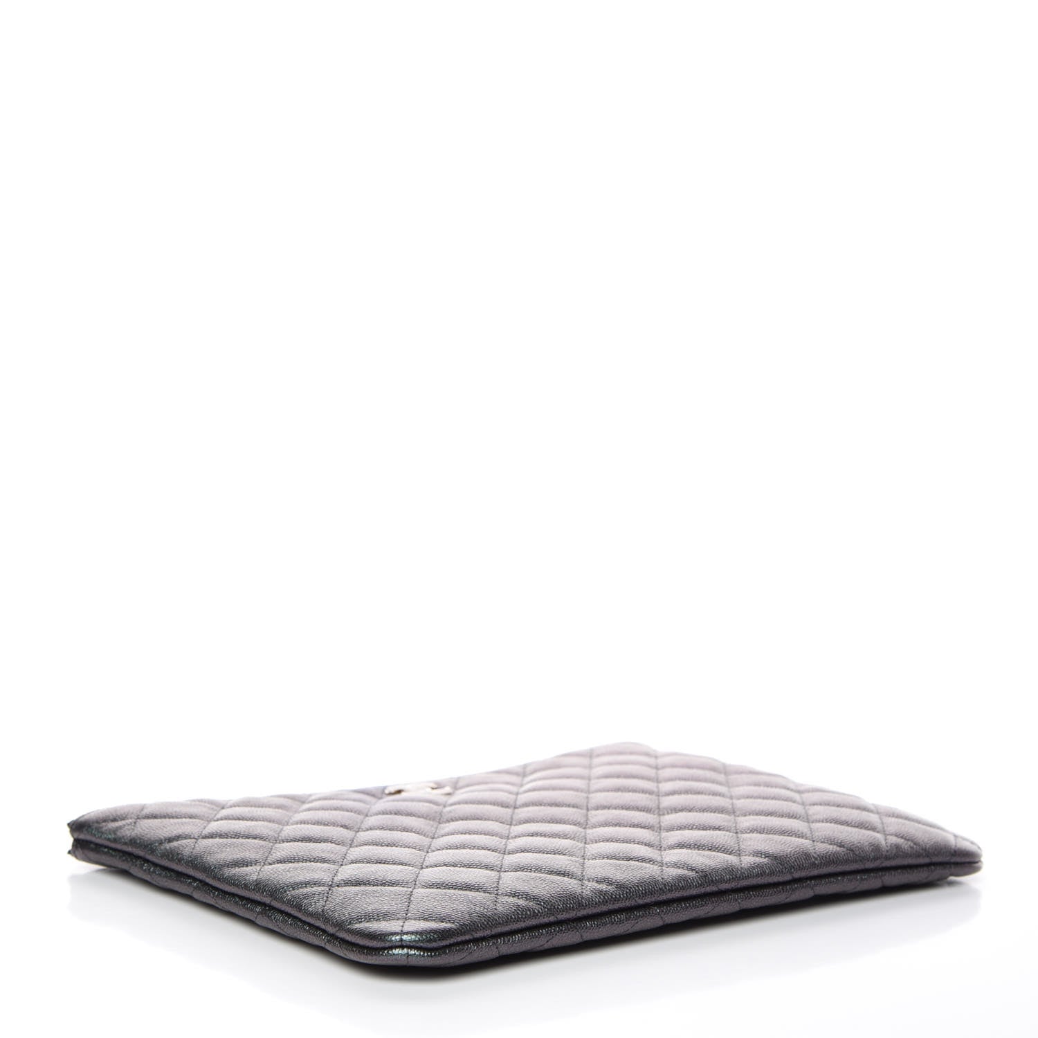 Chanel Iridescent Caviar Quilted Medium Cosmetic Case Black 4 of 10