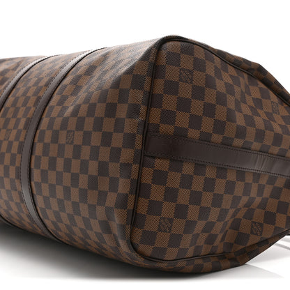 Louis Vuitton Damier Ebene Keepall Bandouliere 55 9 of 9