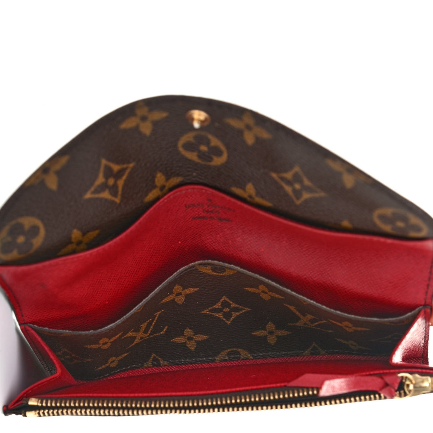 Monogram Emilie Wallet Red