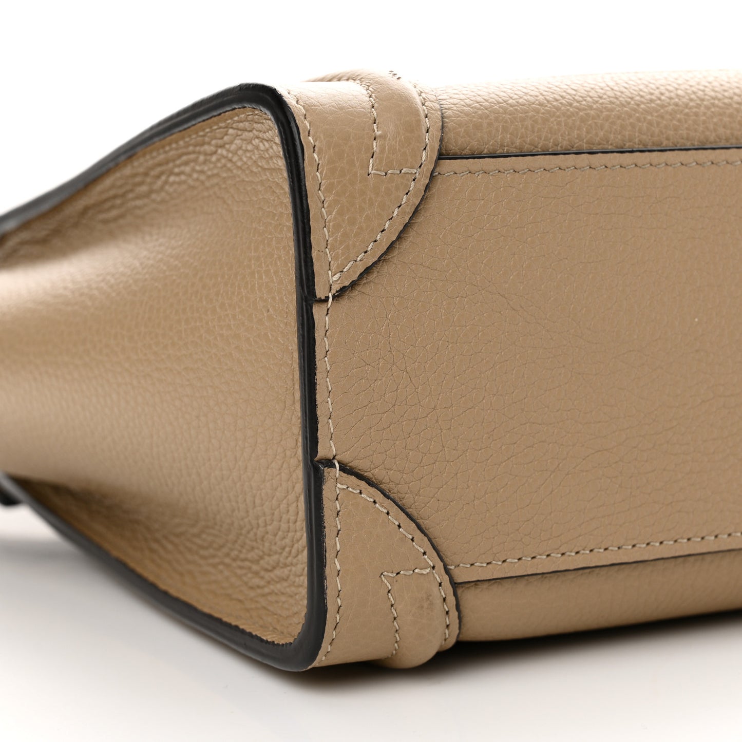 Drummed Calfskin Nano Luggage Dune