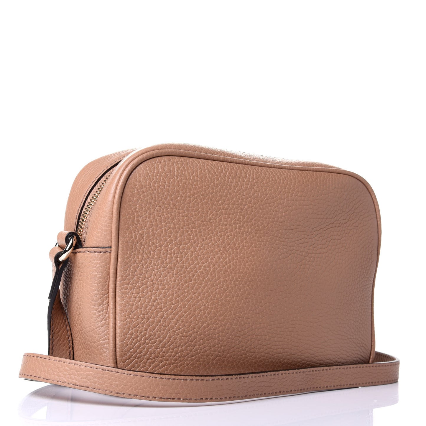 Pebbled Calfskin Small Soho Disco Bag Camelia