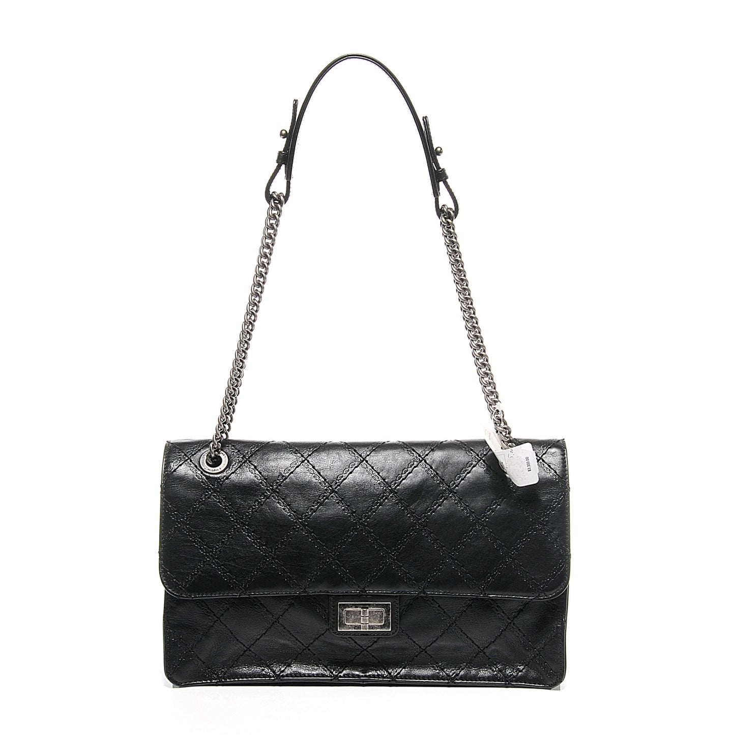Calfskin CC Crave Reissue Crown Jumbo Flap Black