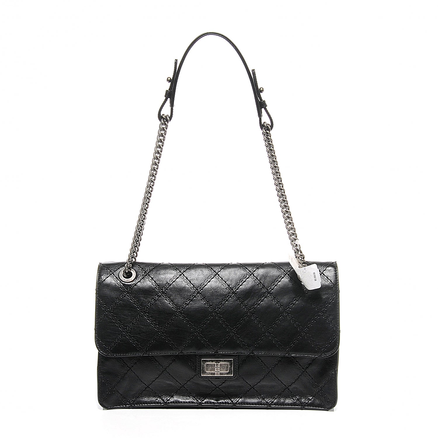 Chanel Calfskin CC Crave Reissue Crown Jumbo Flap Black 1 of 8