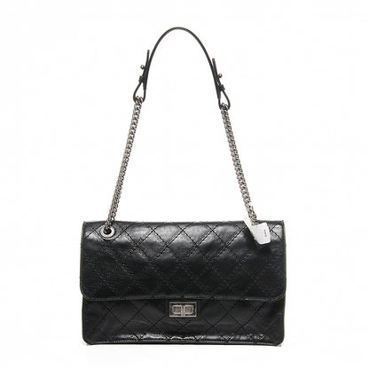 Chanel Calfskin CC Crave Reissue Crown Jumbo Flap Black 1 of 8