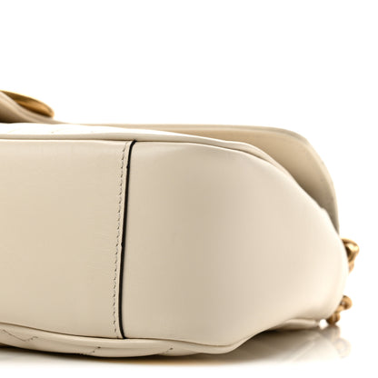Gucci Calfskin Matelasse Small GG Marmont Shoulder Bag White 10 of 10