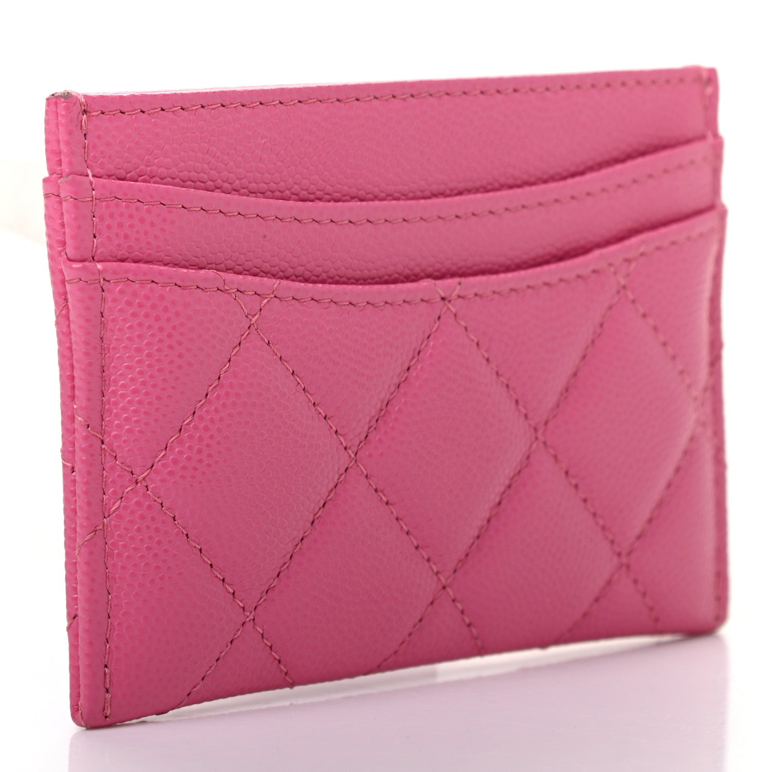 Chanel Caviar Quilted Card Holder Pink 3 of 8
