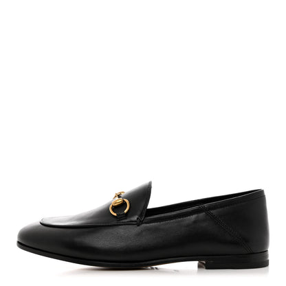Gucci Lambskin Womens Brixton Horsebit Loafers 35.5 Black 1 of 9