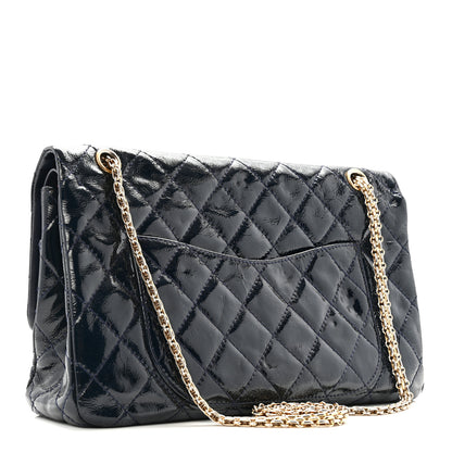Chanel Distressed Patent Quilted 2.55 Reissue 227 Flap Navy 3 of 13