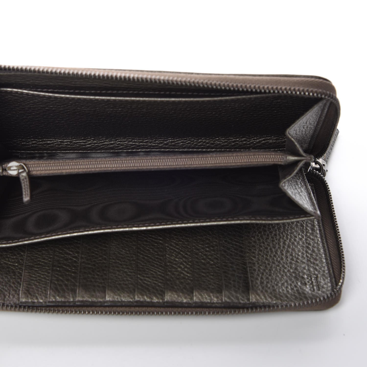 Gucci Metallic Pebbled Calfskin Soho Zip Around Wallet Sasso 8 of 11