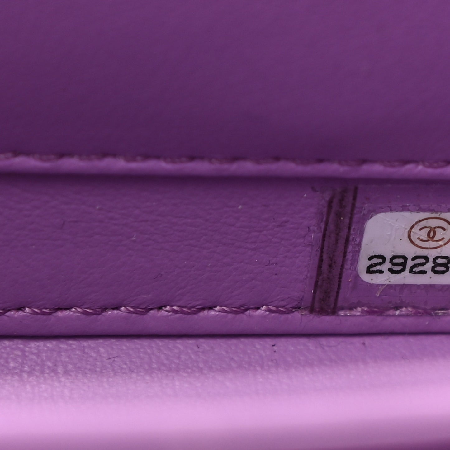 Caviar Quilted Small CC Filigree Vanity Case Purple