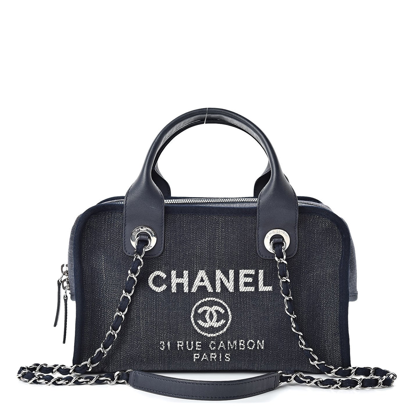 Denim Deauville Bowling Bag Dark Blue