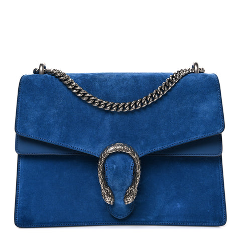 Suede Medium Dionysus Shoulder Bag Blue