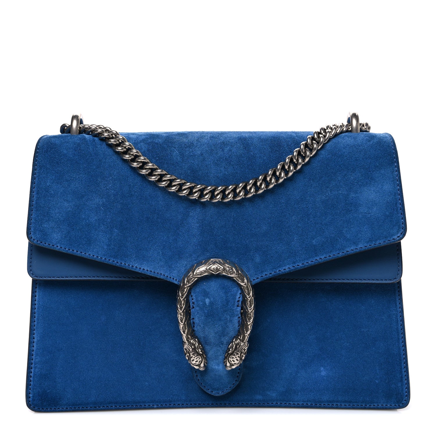 Gucci Suede Medium Dionysus Shoulder Bag Blue 1 of 11