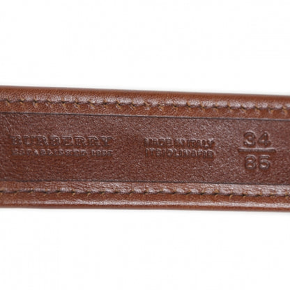 Burberry Leather Canvas Nova Check Belt 34 4 of 6