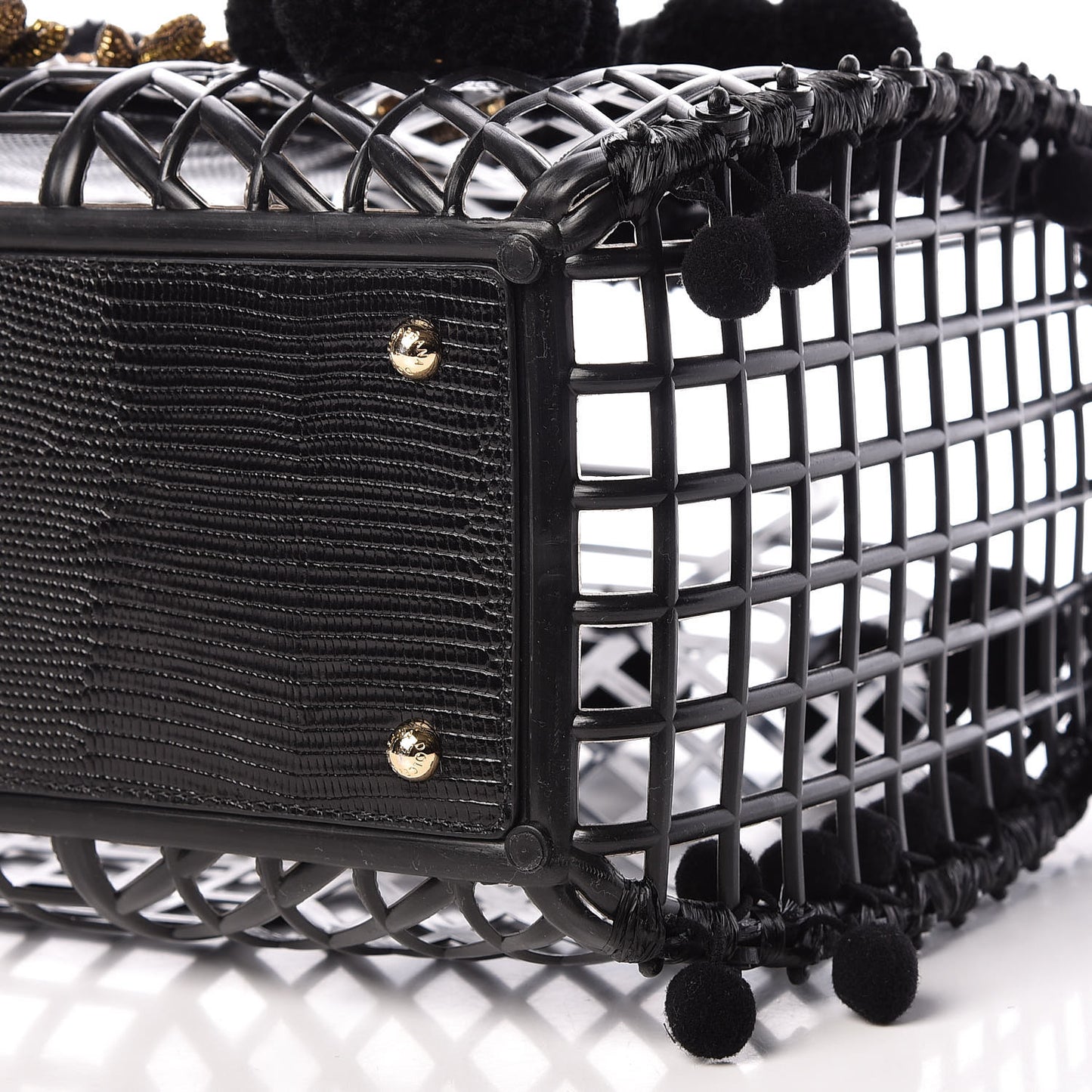 PVC Cage Market Tote Black