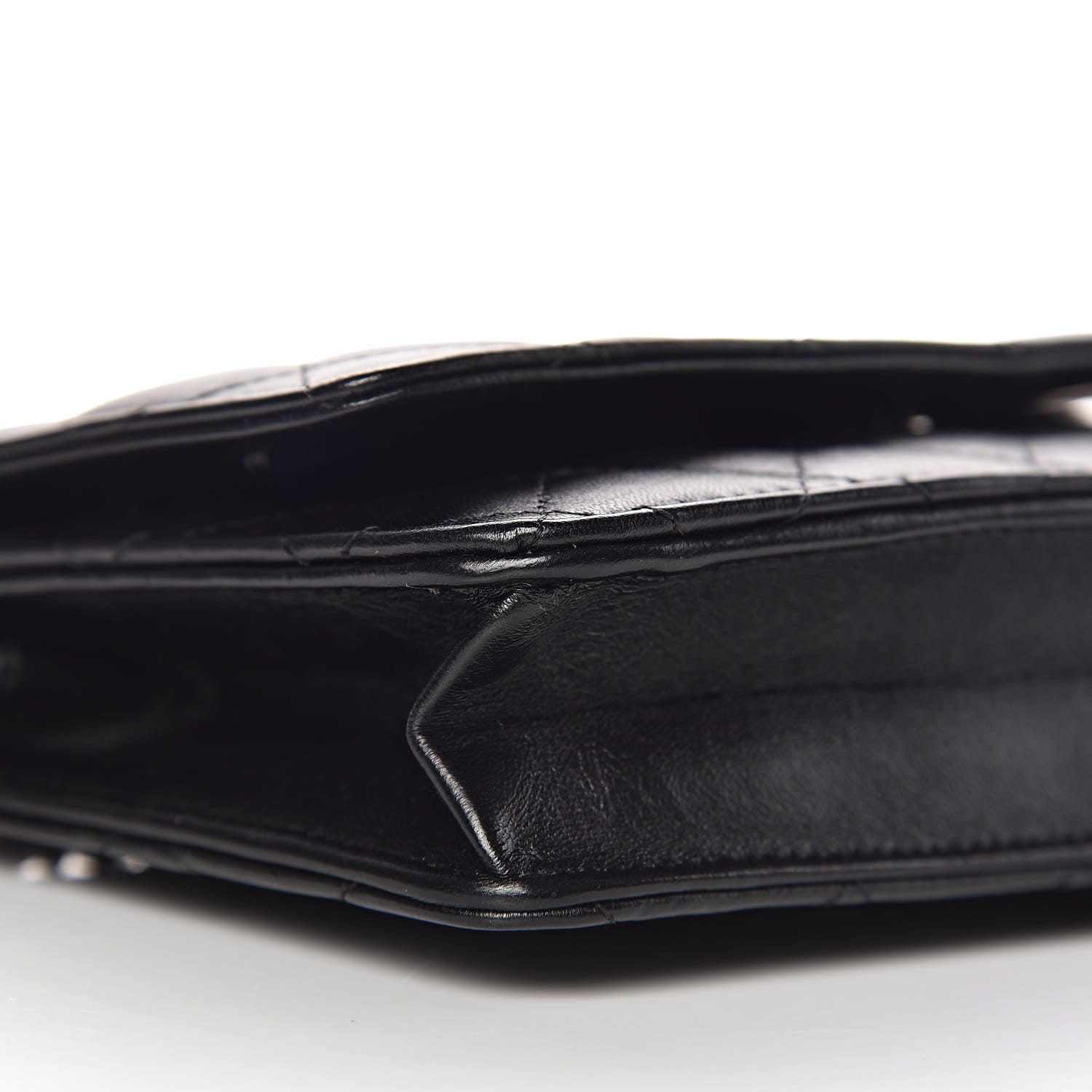 Chanel Lambskin Quilted Wallet On Chain WOC Black 9 of 11