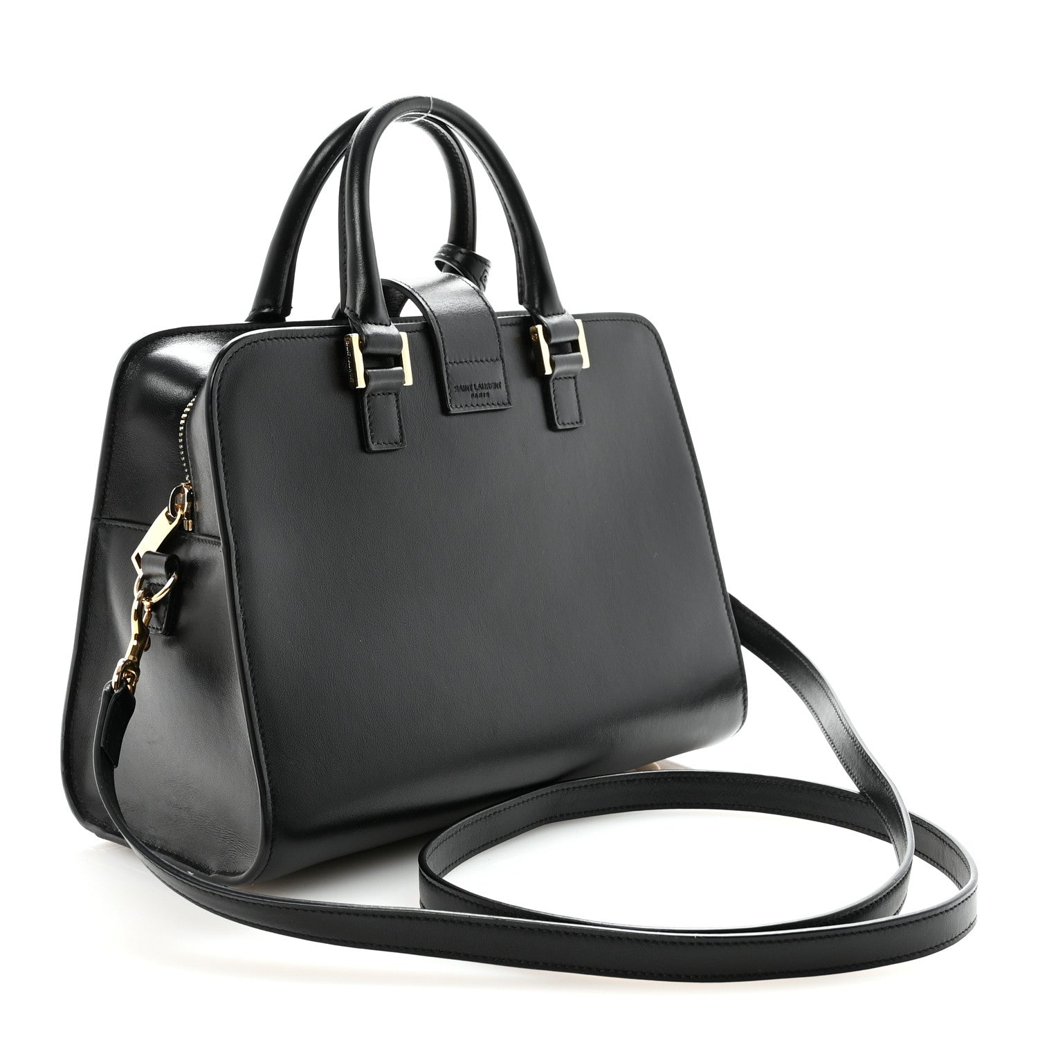 Saint Laurent Calfskin Monogram Baby Cabas Black 3 of 9