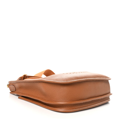 Hermes Taurillon Clemence Evelyne III PM Gold 4 of 10