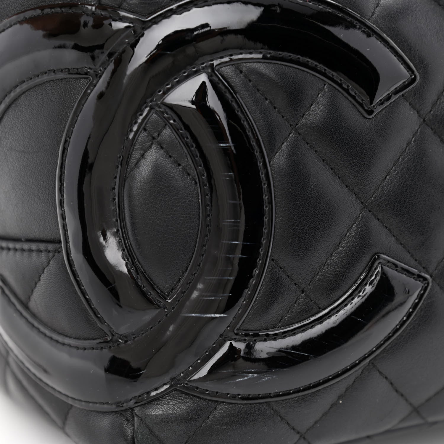 Chanel Calfskin Quilted Large Cambon Bowler Black 14 of 14