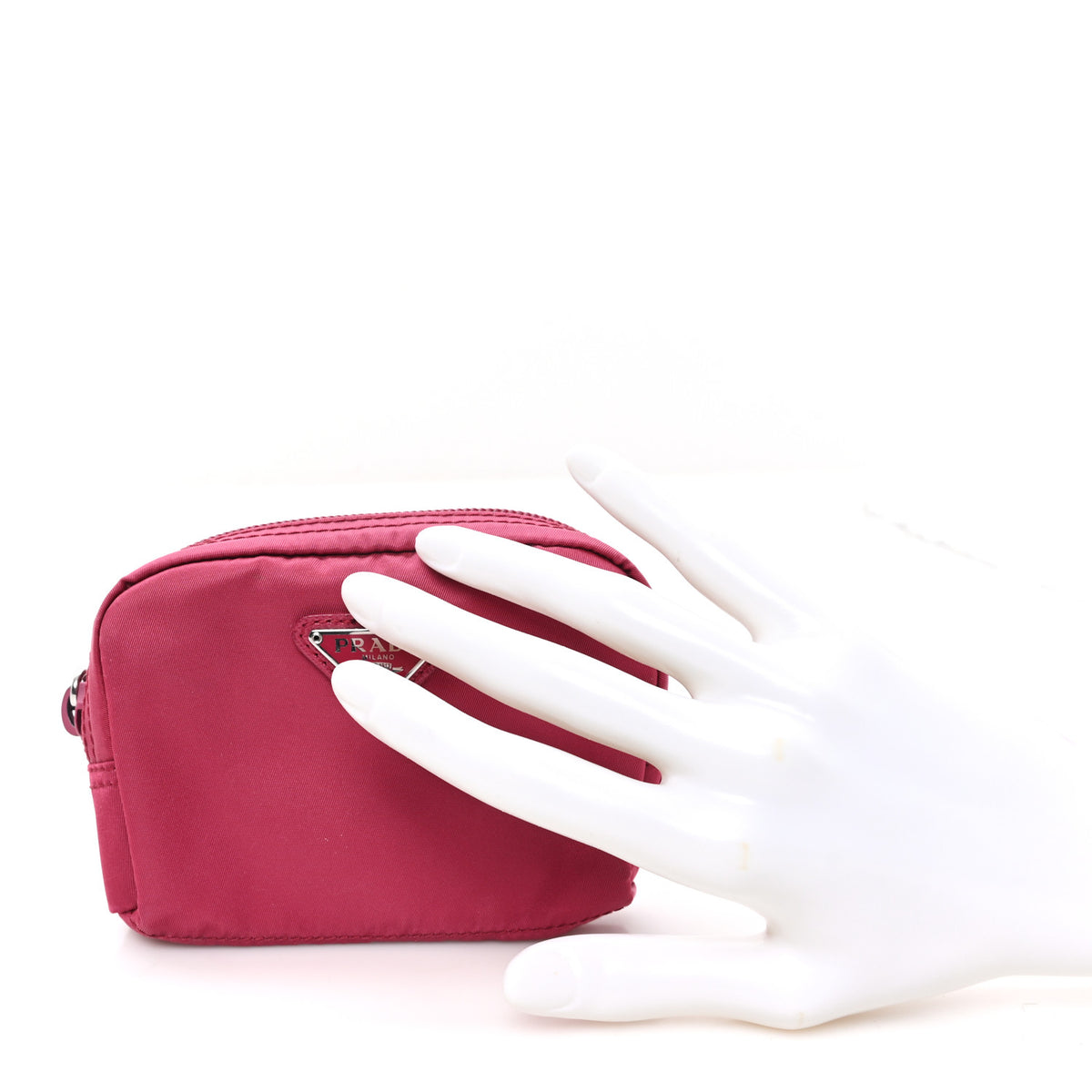 Tessuto Nylon Vela Cosmetic Pouch Ibisco