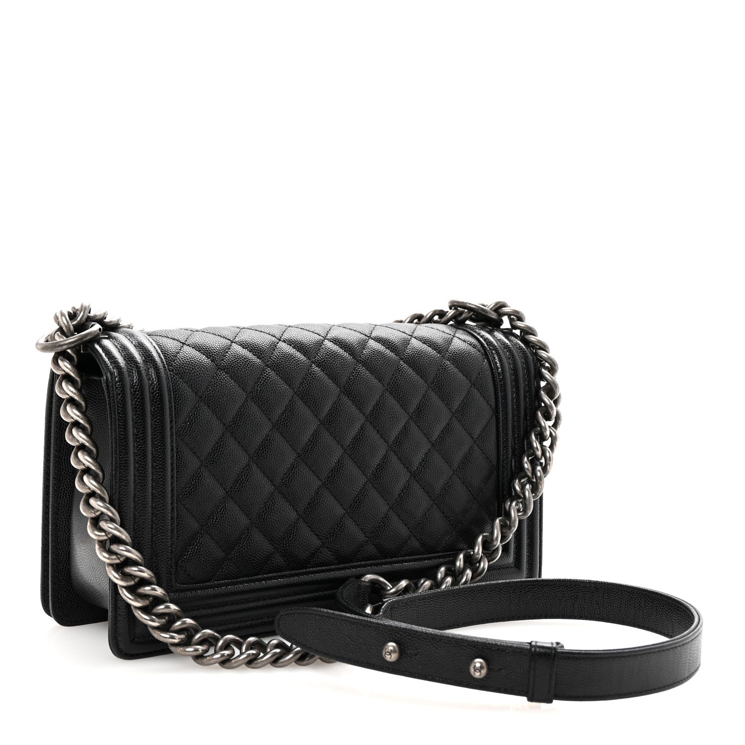Chanel Caviar Quilted Medium Boy Flap Black 3 of 9