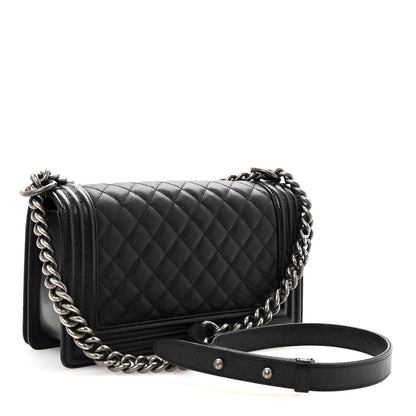 Chanel Caviar Quilted Medium Boy Flap Black 3 of 9