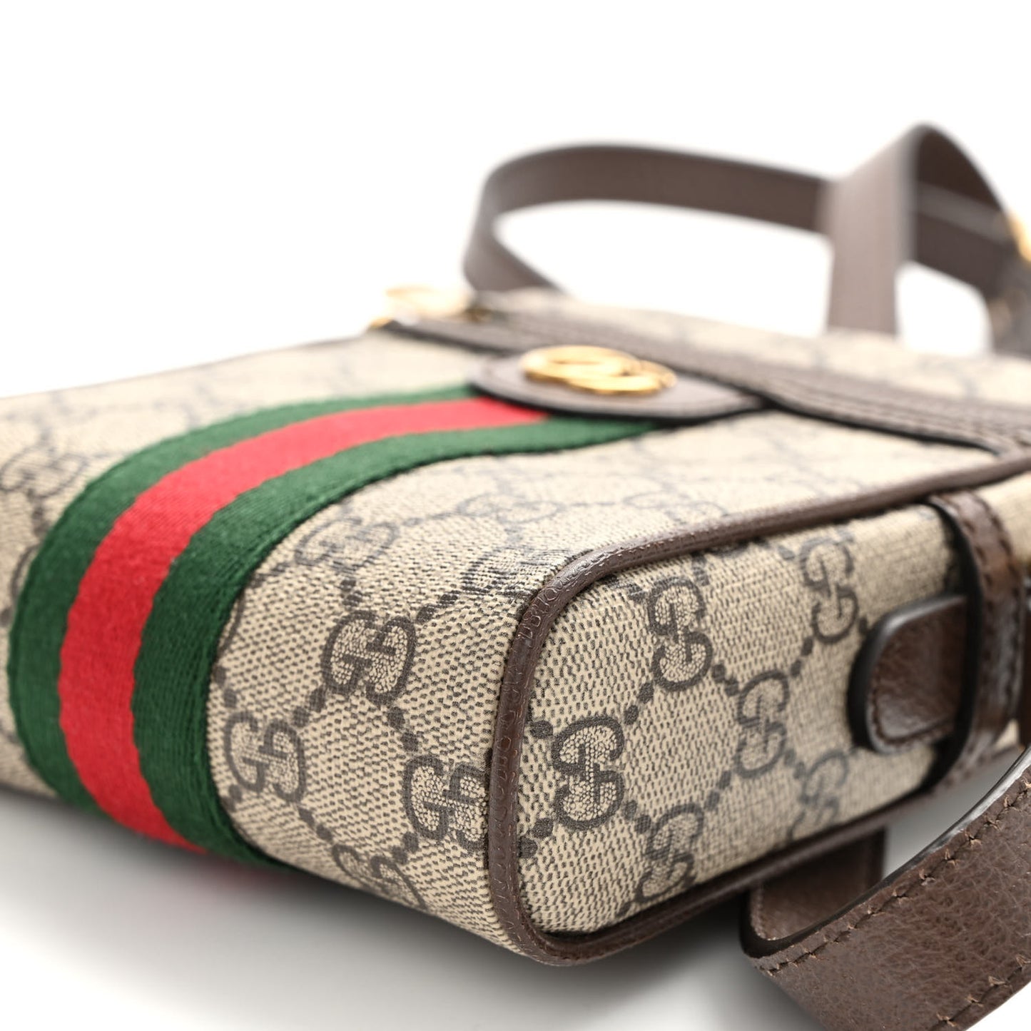 GG Supreme Monogram Web Mini Ophidia Messenger Brown