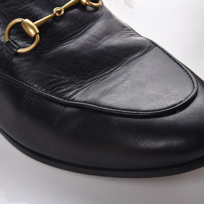 Gucci Malaga Kid Fur Womens Jordaan Loafers 39 Black Natural 13 of 13