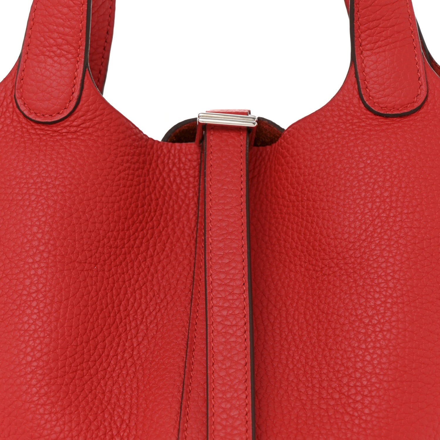 Hermes Taurillon Clemence Picotin Lock 18 PM Rouge de Coeur 8 of 11