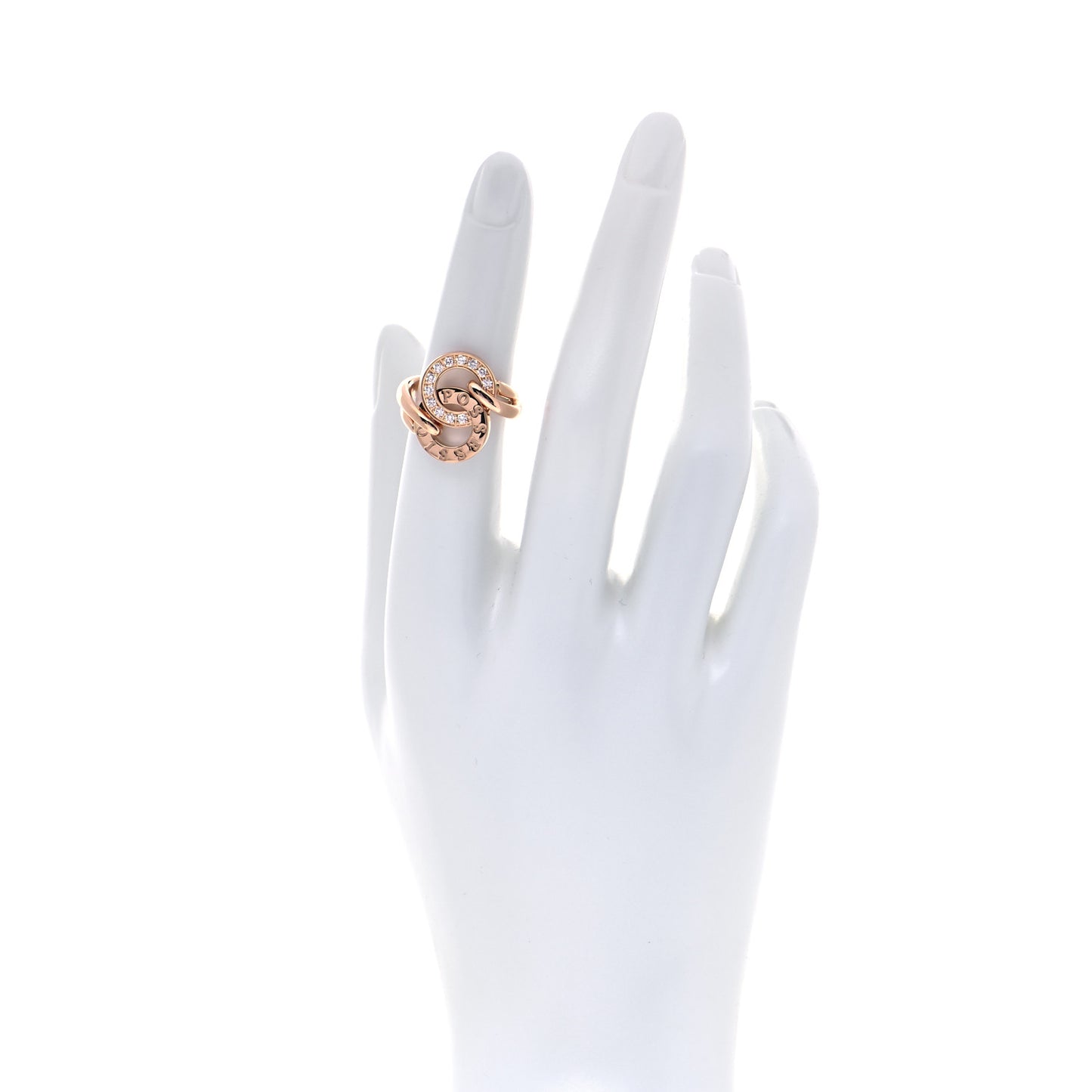 18K Rose Gold Diamond Possession Toi Moi Ring 51 5.75