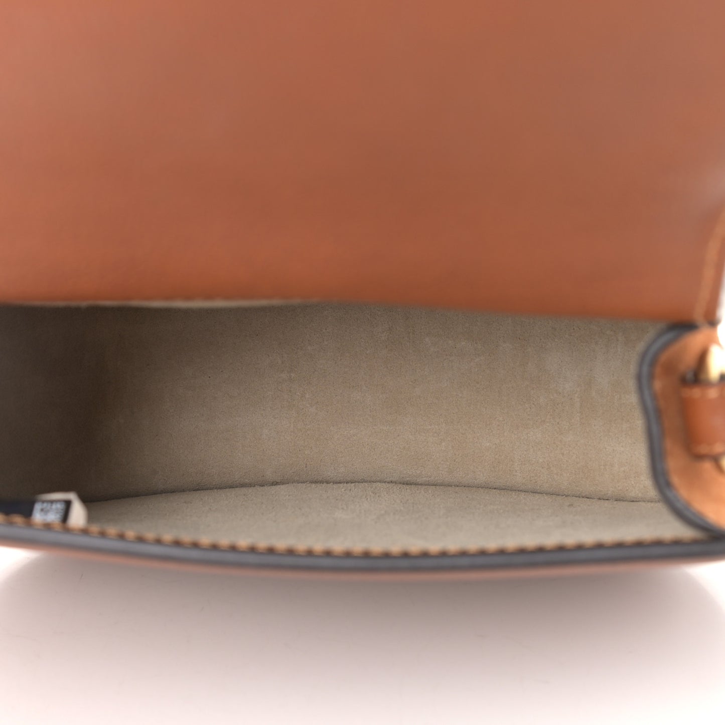 Calfskin Suede Small Nile Bracelet Bag Caramel
