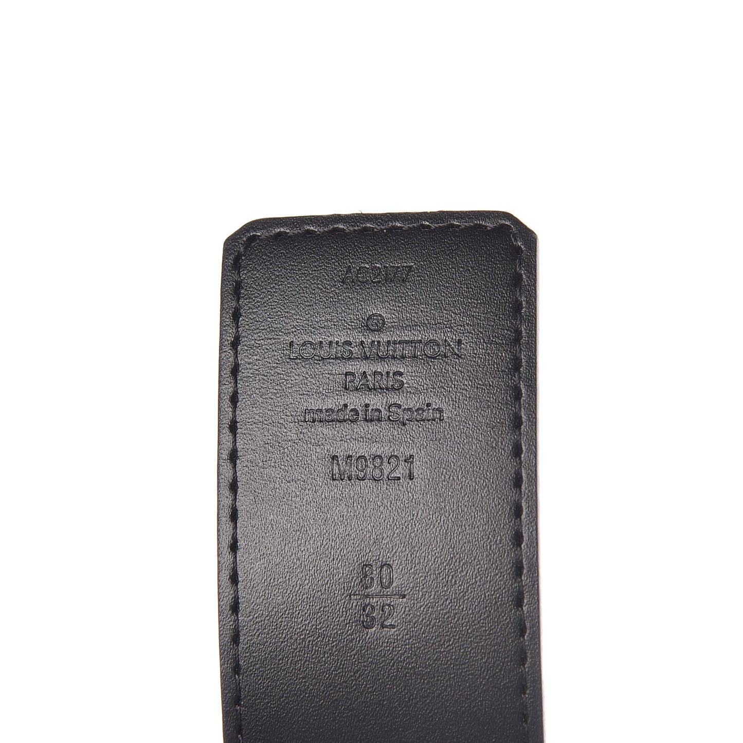 Calfskin Monogram 30mm LV Initiales Reversible Belt 80 32 Black