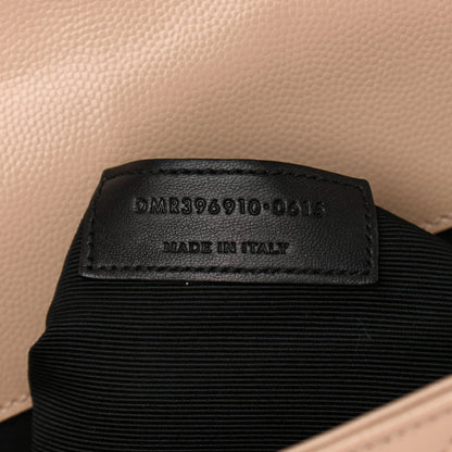 Saint Laurent Grain De Poudre Matelasse Chevron Large Monogram Satchel Dark Beige 7 of 11