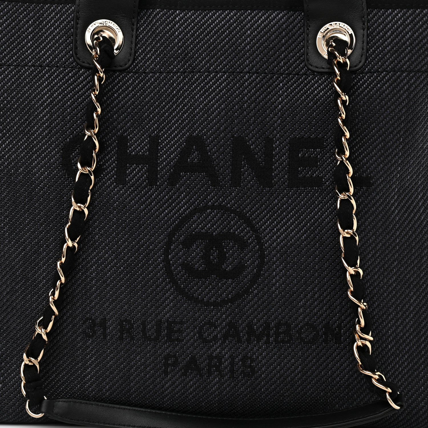 Chanel Mixed Fibers Medium Deauville Tote Black 7 of 9