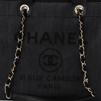 Chanel Mixed Fibers Medium Deauville Tote Black 7 of 9