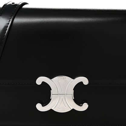 Celine Shiny Calfskin Teen Triomphe Black 7 of 10